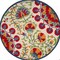 Homeroots 8 ft. Round Red & Multi Color Indoor & Outdoor Area Rug 385002 - alternate 5